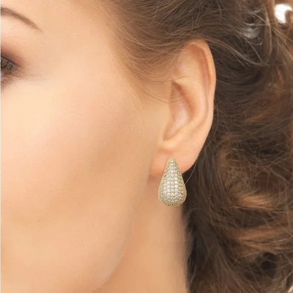 Elegant Gold and Silver Teardrop Earrings